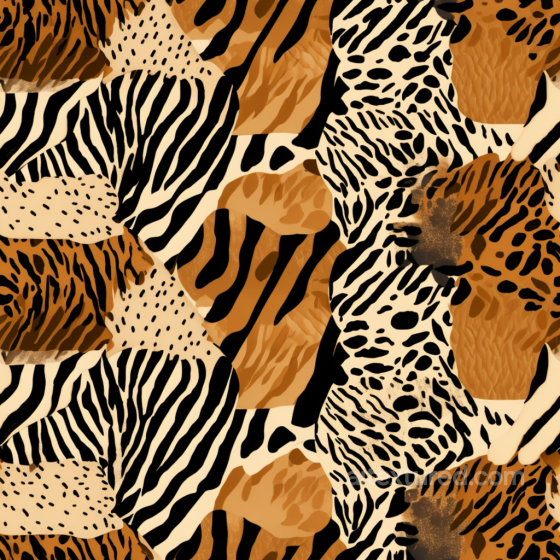 Leopard Print Fabric Texture with Mixed Animal Patterns Leopard Print texture preview
