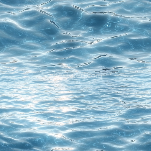 Seamless 3D PBR Texture of Reflective Ocean Surface with Realistic Ripples