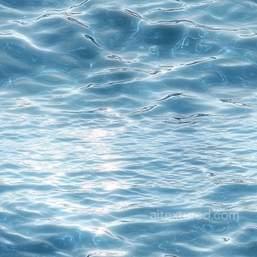 Water Texture of Reflective Ocean Surface with Realistic Ripples seamless Water PBR texture