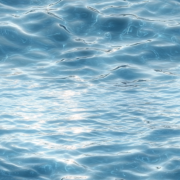 Water of Reflective Ocean Surface with Realistic Ripples seamless PBR texture preview