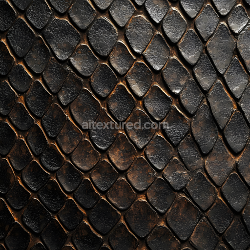 Seamless 3D Reptilian Skin PBR Texture with Detailed Scales and Organic Surface