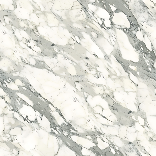 Seamless 3D White Bianco Rhino Marble PBR Texture with Bold Grey Veins
