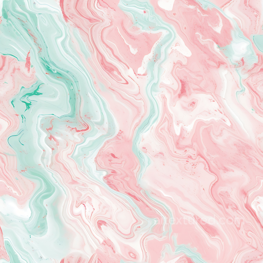 Blush Pink and Mint Marble PBR Texture with Fluid Veins seamless Marble PBR texture