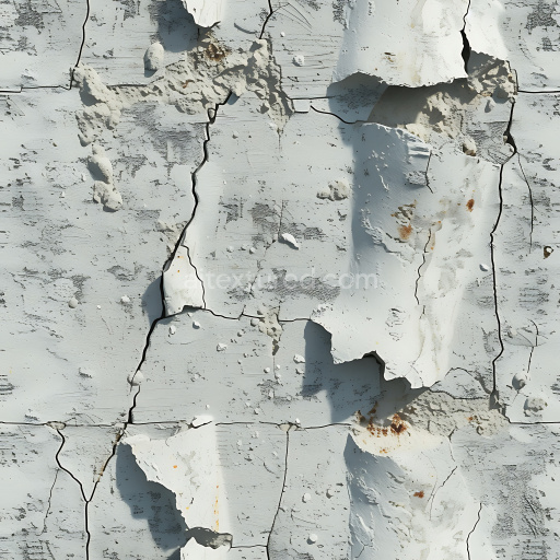 Seamless 3D Cracked and Peeling Paint PBR Texture with Rust and Layered Damage
