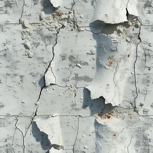 Cracked and Peeling Paint PBR Texture with Rust and Layered Damage seamless Cracked & Holes PBR texture