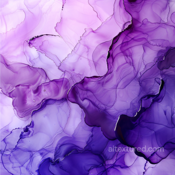 Alcohol Ink PBR Texture Featuring Delicate Violet and Purple Fluid Marbling Alcohol ink texture preview