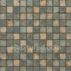 seamless Worn Mosaic Tile Texture Seamless 1024X1024 texture 1024x1024 free download PBR