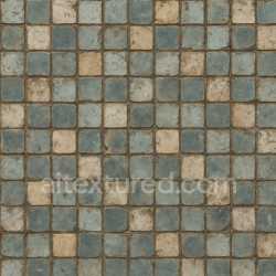 seamless Worn Mosaic Tile Texture Seamless texture 8k free download PBR