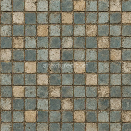 Worn Mosaic Tile Texture Seamless 1024X1024