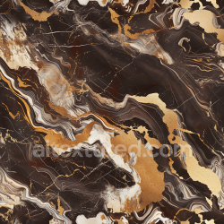 seamless Seamless 3D Chocolate Brown and Gold Marble PBR Texture with Bold Veins texture 8k free download PBR