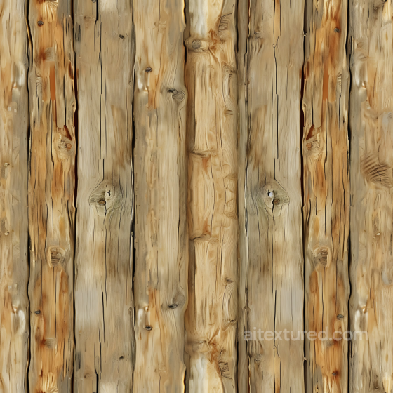 Weathered Pine Wood Planks PBR Texture with Natural Knots and Cracks Wood texture preview
