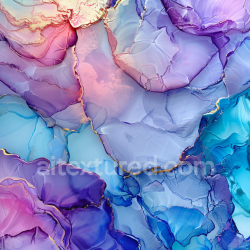 seamless Seamless 3D Alcohol Ink PBR Texture Featuring Organic Purple and Blue Fluid Swirls with Gold Veining texture 8k free download PBR