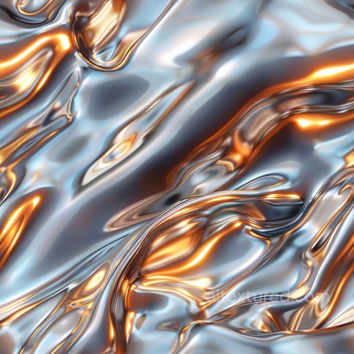 Seamless 3D PBR Texture of Smooth Glossy Surface with Silky Reflective Folds and Warm Hig… texture preview