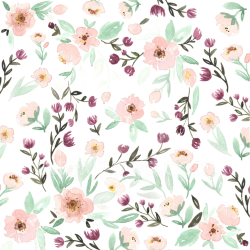 seamless Seamless 3D PBR Wild Flower Texture Featuring Soft Pink and Purple Watercolor Floral Design texture 8k free download PBR