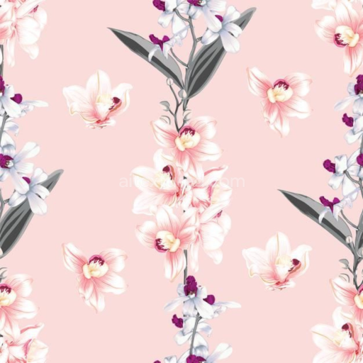 Seamless 3D PBR Pink Flower Fabric Texture with Delicate Floral Pattern