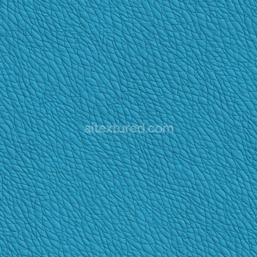 Seamless 3D Bright Blue Pebbled Leather PBR Texture with Deep Grain Detailing