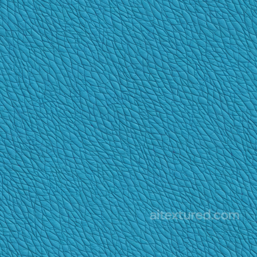 Bright Blue Pebbled Leather PBR Texture with Deep Grain Detailing seamless Leather PBR texture