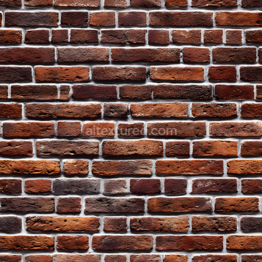 Seamless 3D Cracked Brick Wall PBR Texture with Rough Dry Surface and Color Variations