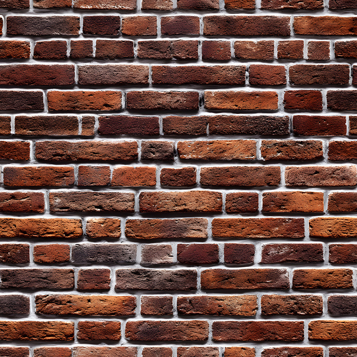 Cracked Brick Wall with Rough Dry Surface and Color Variations seamless PBR texture preview