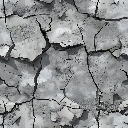 Cracked and Peeling Plaster PBR Texture in Gray Tones seamless Cracked & Holes PBR texture