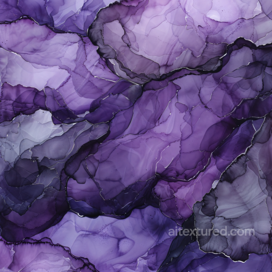 Alcohol Ink PBR Texture Featuring Violet and Purple Fluid Waves with Delicate Veining Alcohol ink texture preview