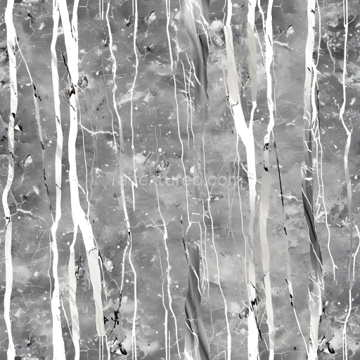 Seamless 3D Gray Marble PBR Texture Featuring Elegant Silver Streaks