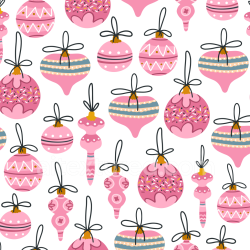 seamless Seamless 3D PBR Texture of Pink Christmas Ornaments Digital Paper Pattern texture 8k free download PBR