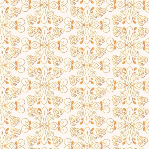 Seamless 3D PBR Ornamental White & Gold Decorative Pattern Texture