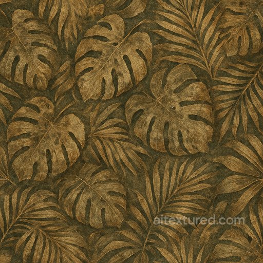 Weathered Tropical Leaves Seamless Texture seamless Foliage PBR texture
