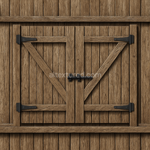 Seamless 3d texture pbr 8k wooden gate fence with splintered wood and fence shadow effects