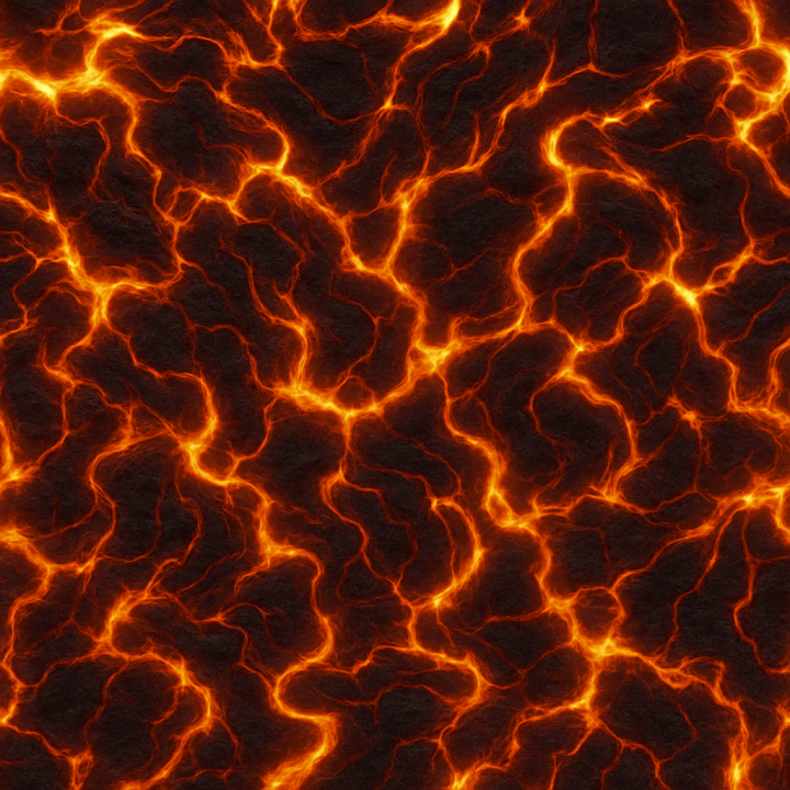 Burning Molten Surface seamless PBR texture preview