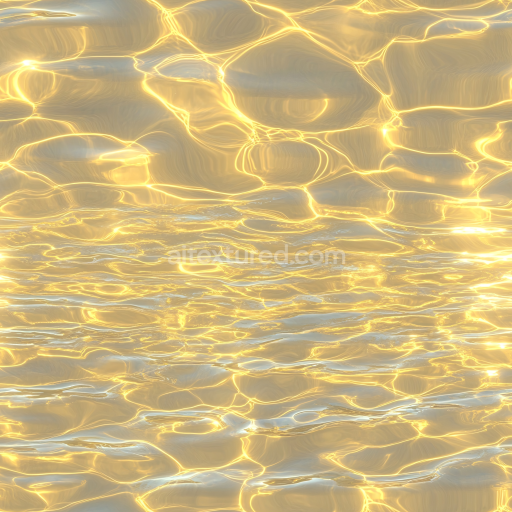 Preview — Seamless 3D PBR Texture of Golden Water Surface with Dynamic Light Caustics