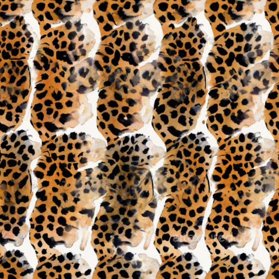 Leopard Print Fabric Texture with Watercolor Style Spots Leopard Print texture preview