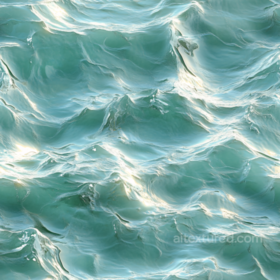 Water Texture of Realistic Turquoise Ocean Surface with Dynamic Waves Water texture preview