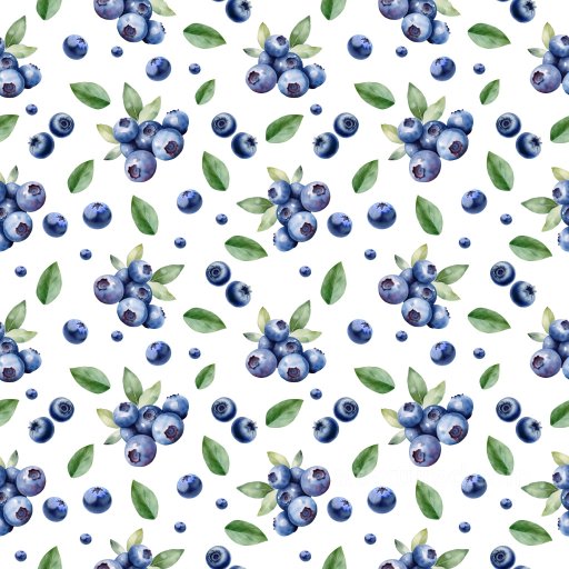 Pattern PBR Texture Featuring Watercolor Blueberry Clusters and Leaves seamless Pattern Bundle PBR texture