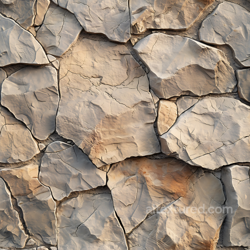 Cracked Stone Ground PBR Texture with Earthy Beige and Gray Details seamless Stone PBR texture