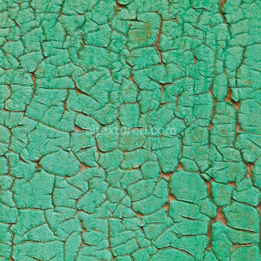 Seamless Painted Plaster Texture with Cracked Turquoise Paint