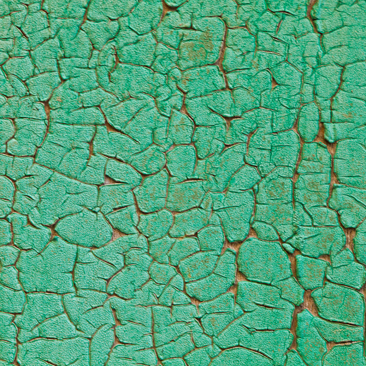 Painted Plaster with Cracked Turquoise Paint seamless PBR texture preview