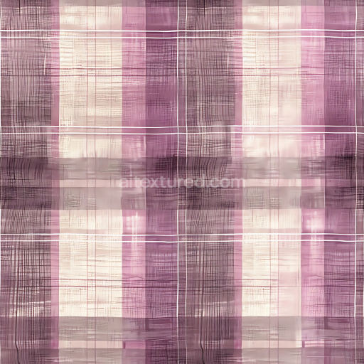 Seamless 3D Pink Plaid Patterned Metal PBR Texture with Crosshatch Detail
