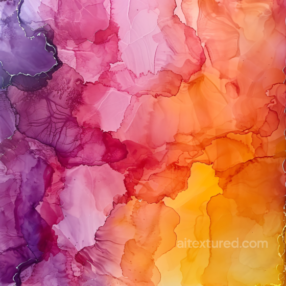 Alcohol Ink PBR Texture Featuring Vibrant Magenta and Orange Fluid Layers Alcohol ink texture preview