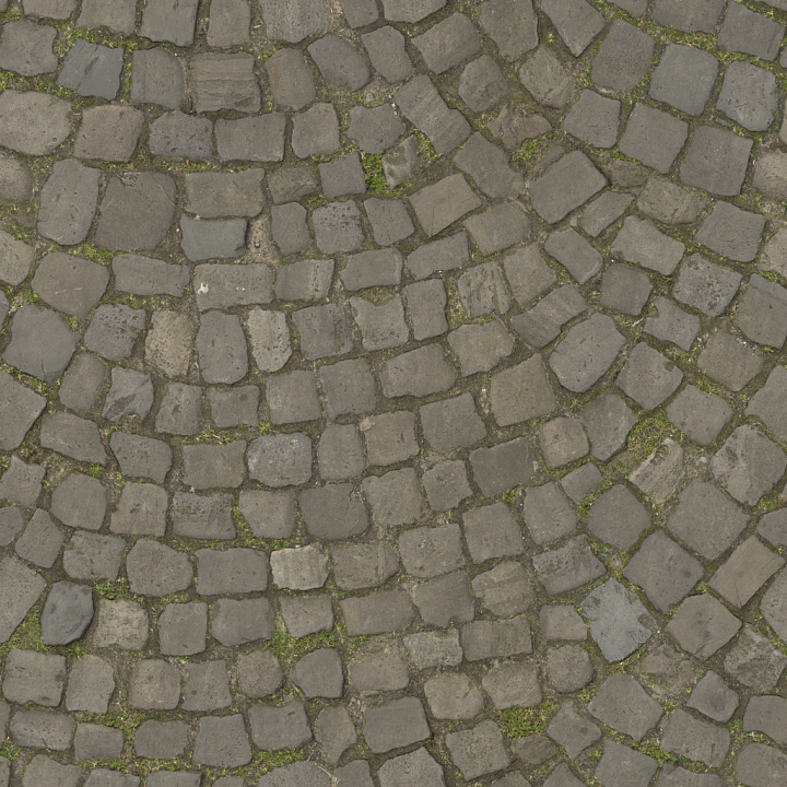 Cobblestone Moss Castle - Moss Castle Fort Fort Pavement Floor Asphalt seamless PBR texture preview