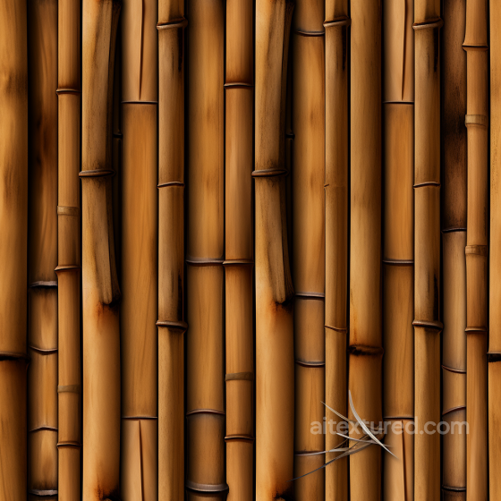 Warm Brown Bamboo Culms Seamless Texture with Natural Nodes Bamboo texture preview