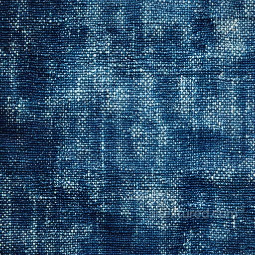 Cracked Denim Fabric PBR Texture with Distressed Blue and White Weave seamless Denim jeans PBR texture