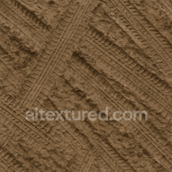 seamless Seamless 3d texture pbr 8k multiple tracks tire print on muddy track with overlapping prints and mud splash texture 8k free download PBR