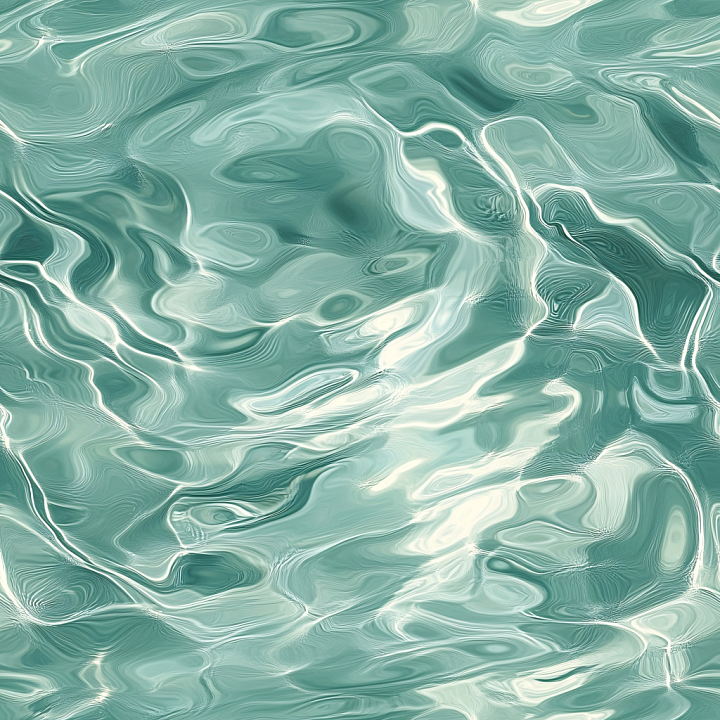Stylized Ocean Water with Soft Calm Waves and Light Reflections seamless PBR texture preview