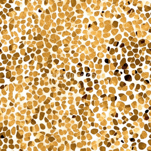 Seamless 3D PBR Leopard Print Fabric Texture with Golden Brown Spots