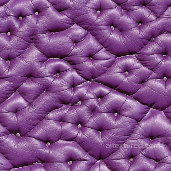 Quilted Purple Leather PBR Texture with Button Tufting and Wrinkled Surface Leather texture preview