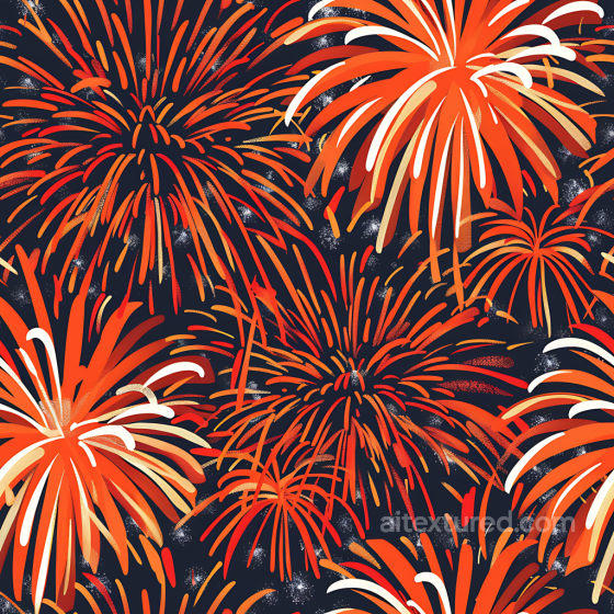 Stylized Fireworks PBR Texture with Vibrant Orange and Dark Background Color Camouflage texture preview