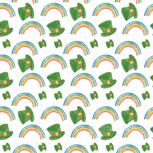 with Watercolor St Patrick Hats and Rainbows seamless St patrick digital paper bundle PBR texture