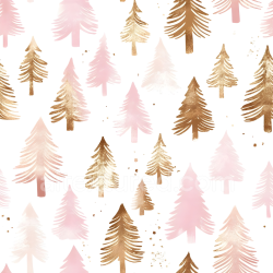 seamless Seamless 3D PBR Texture of Gold and Pink Stylized Christmas Trees texture 8k free download PBR